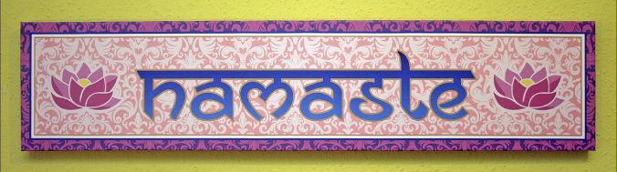 Namaste lótuszvirággal vászonkép
