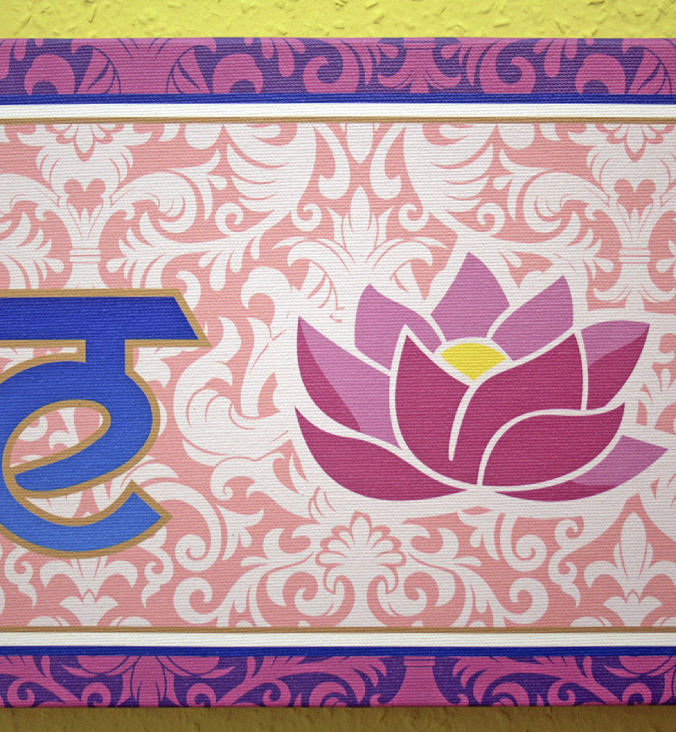 Namaste lótuszvirággal vászonkép